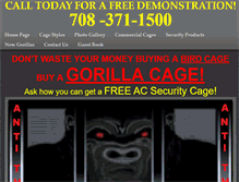 Tablet Screenshot of gorilla-cage.com